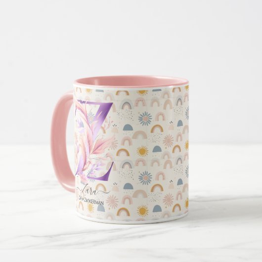 Mug de monogramme Abstrait - Z (Devant gauche)