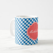 Mug de monogramme bleu éblouissant (Devant gauche)