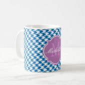 Mug de monogramme bleu éblouissant (Devant gauche)