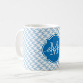Mug de monogramme bleu Placid (Devant gauche)