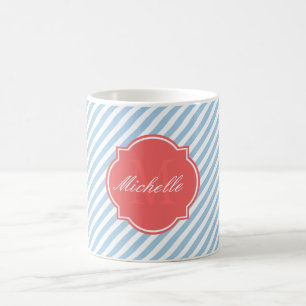 Mug de monogramme bleu Placid