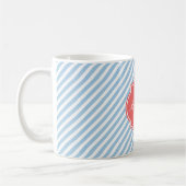 Mug de monogramme bleu Placid (Gauche)