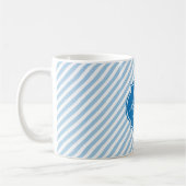 Mug de monogramme bleu Placid (Gauche)