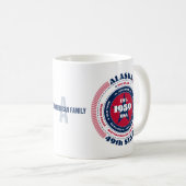 Mug de monogramme circulaire patriotique de l'Alas (Devant droit)