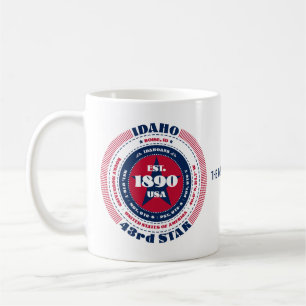 Mug de monogramme circulaire Patriotique Idaho