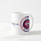 Mug de monogramme circulaire Patriotique Iowa (Devant droit)