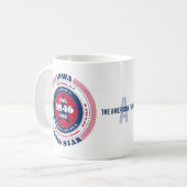 Mug de monogramme circulaire Patriotique Iowa (Devant gauche)