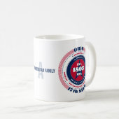 Mug de monogramme circulaire Patriotique Ohio (Devant droit)