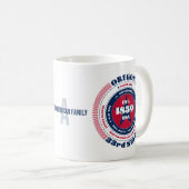 Mug de monogramme circulaire Patriotique Oregon (Devant droit)