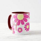 Mug de monogramme de cerise de marmite (Devant gauche)