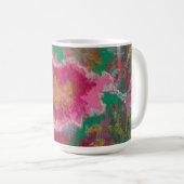 Mug de monogramme de la fleur de jungle (Devant droit)