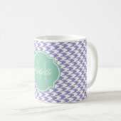 Mug de monogramme de violet Tulip (Devant droit)