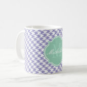 Mug de monogramme de violet Tulip (Devant gauche)
