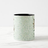 Mug de monogramme floral chic de Boho radieux pour (Centre)