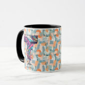 Mug de monogramme géométrique vibre - T pour Tom (Devant gauche)