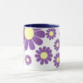 Mug de monogramme mauve marguerite (Centre)