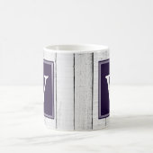 Mug de monogramme rustique violet (Centre)