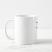 Mug de monogramme U floral avec nom modifiable (Gauche)
