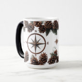 Mug de Morphage de couleur | Compas et Pinecone ru (Devant gauche)