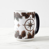 Mug de Morphage de couleur | Compas et Pinecone ru (Devant droit)