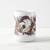 Mug de Morphing floral artistique 15 oz (Centre)