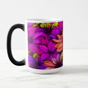 Mug de Morphing - rose orange vert violet Abstrait