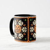 Mug de Motif citrouille complexe (Devant gauche)