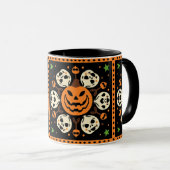 Mug de Motif citrouille complexe (Devant droit)
