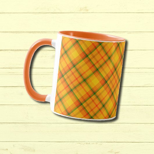 Mug de Motif jaune orange