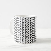 Mug de Motif tribal rustique noire (Devant gauche)