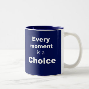 Mug de motivation - Bleu - "Chaque instant"