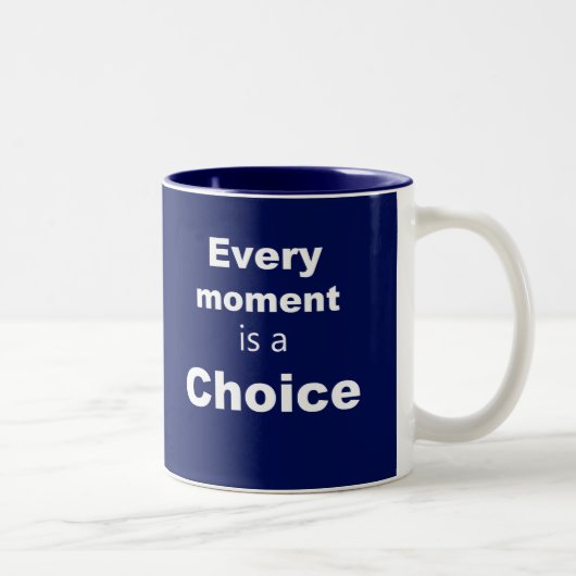 Mug de motivation - Bleu - "Chaque instant" (Droit)