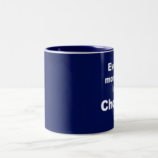 Mug de motivation - Bleu - "Chaque instant" (Centre)