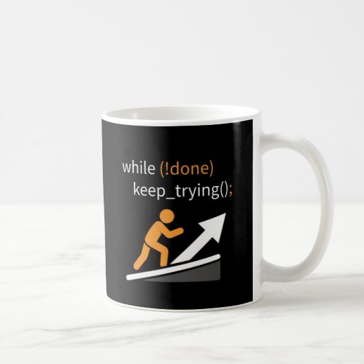 Mug de motivation de programmeur « Continuez » (Droite)
