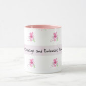 Mug de motivation rose floral (Centre)
