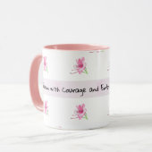 Mug de motivation rose floral (Devant gauche)