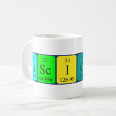 Mug de mots de table périodique lustre (Devant gauche)