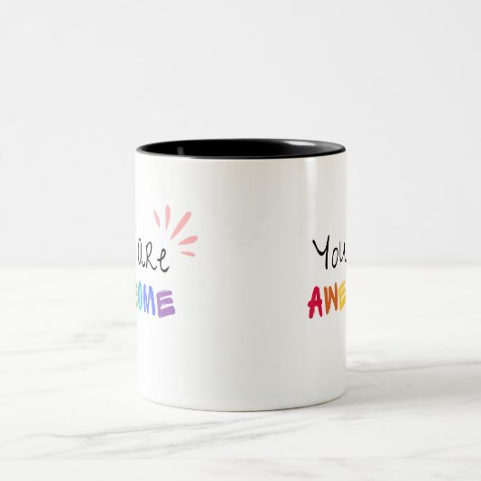 Mug De Mots Positifs Multicolor Vibrant (Centre)