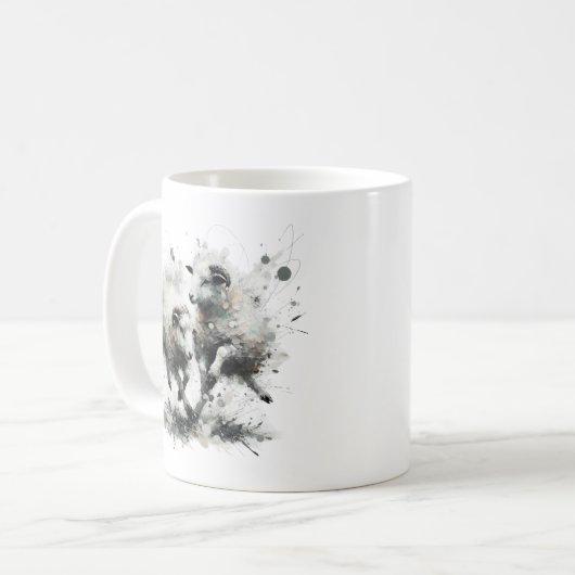 Mug de mouton Abstrait jouant (Devant gauche)