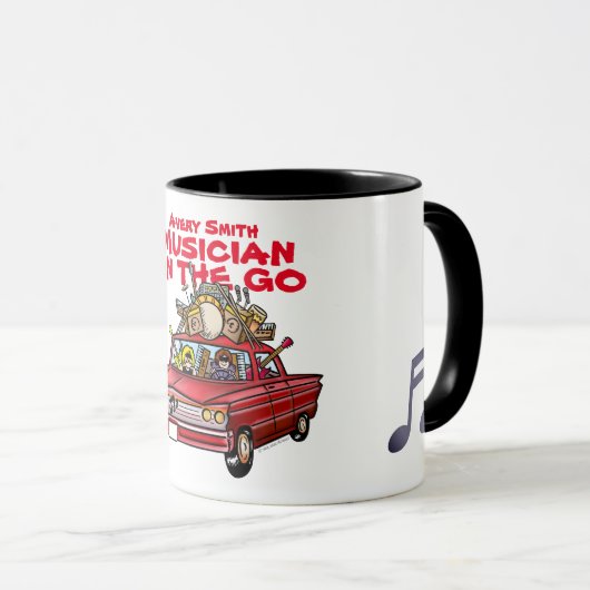 Mug de musicien en déplacement (Devant droit)