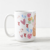Mug de Naissance Ourson & Cœurs Mignon (Gauche)