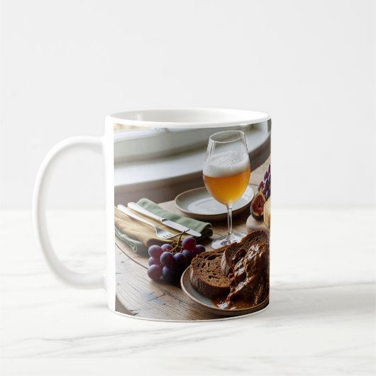 Mug de nature morte pour une dégustation de fromag (Gauche)
