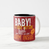 Mug de neige gaie - Étaler la chaleur hivernale (Devant droit)