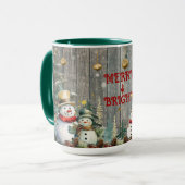 Mug de neige joyeux et lumineux (Devant gauche)