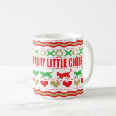 Mug de Noël 11 oz. "Feu de chat" (Devant droit)