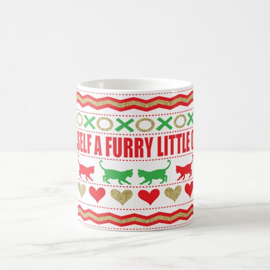 Mug de Noël 11 oz. "Feu de chat" (Centre)