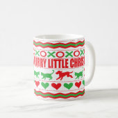 Mug de Noël 11 oz. "Feu de fureur de chien de chat (Devant droit)