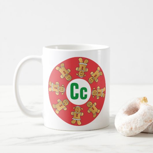 Mug de Noël 11 oz. "Mug de pain d'épices" (Avec donut)