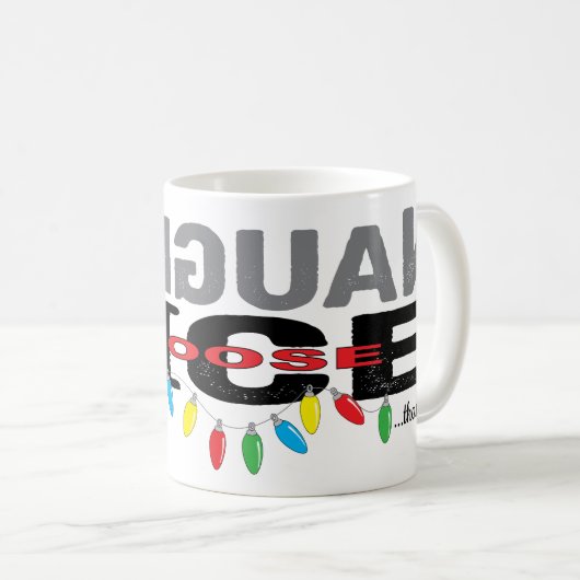 Mug de Noël 11 oz. "Naughty Choose Nice" (Devant droit)