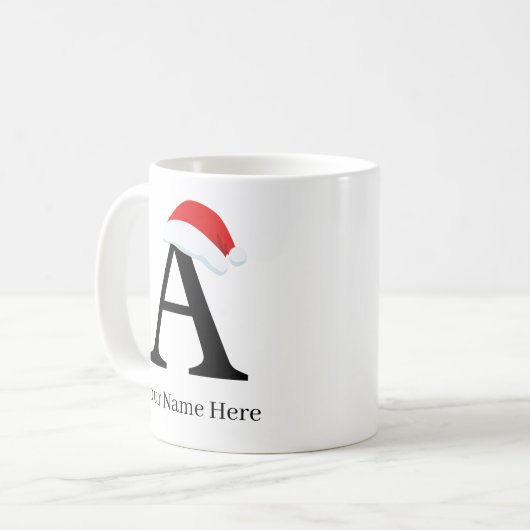 Mug de Noël "A" initial (Devant gauche)